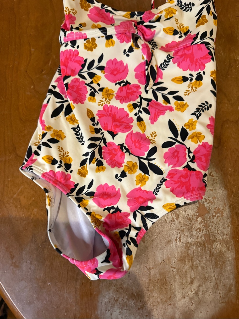 Billabong Pink Floral Print Swimwear measurements in pictures PTP 10 length 18